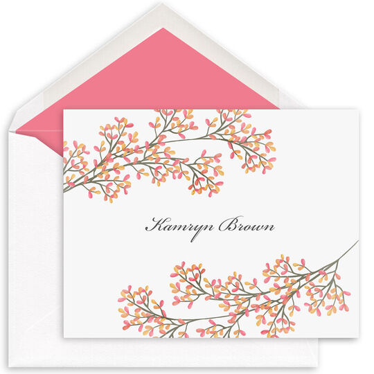 Fall Branches Folded Note Cards